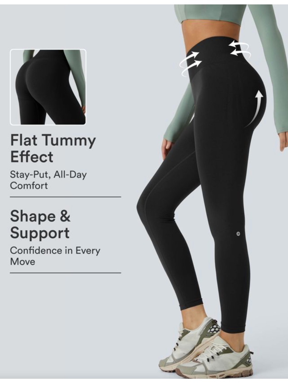 NWT Halara Seamless Flow HR COMPRESSION  Tummy Control Butt lifting Legging LARG